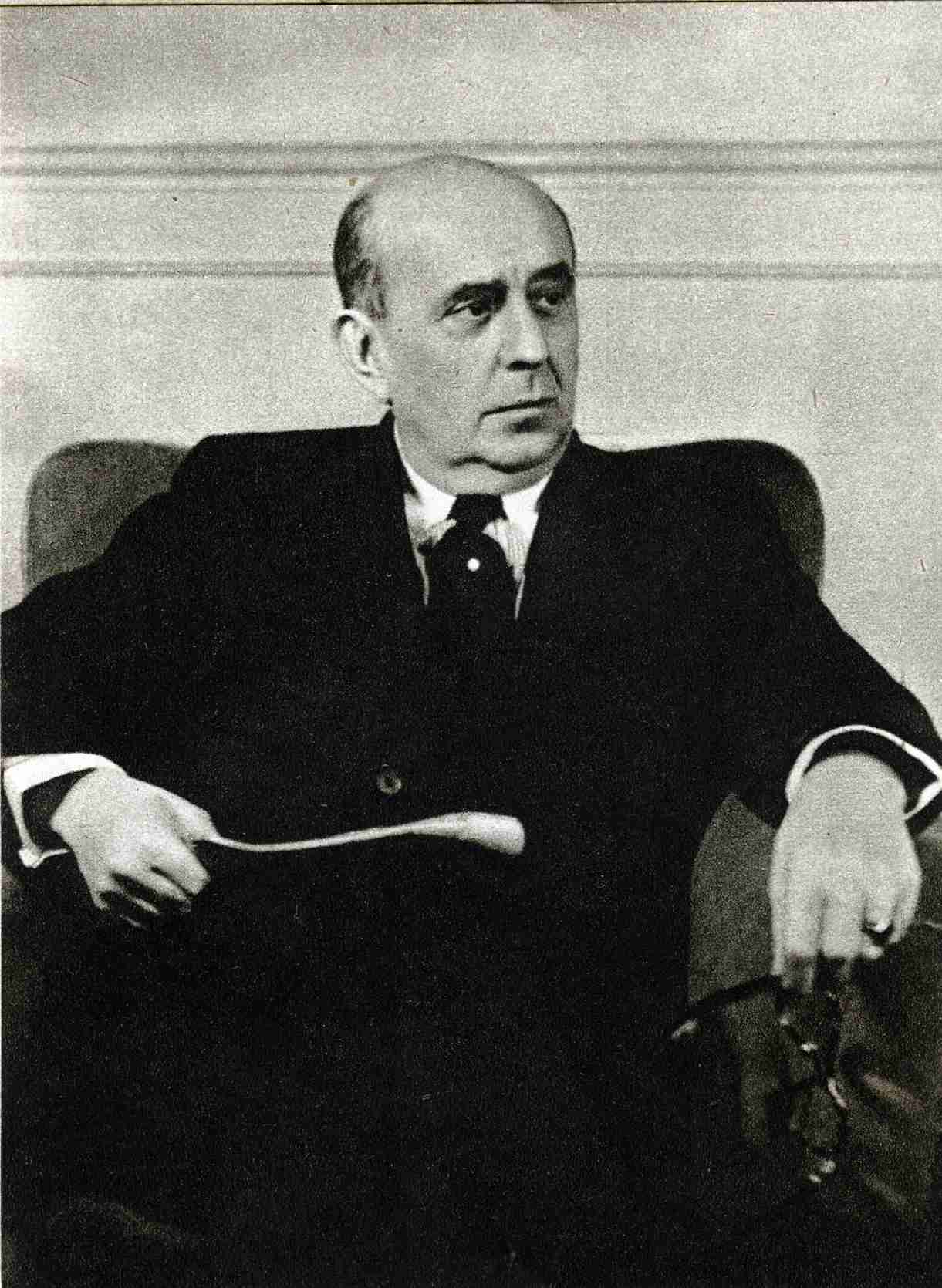 Jan Masaryk jako ministr zahraničí po osvobození ČSR v roce 1945.