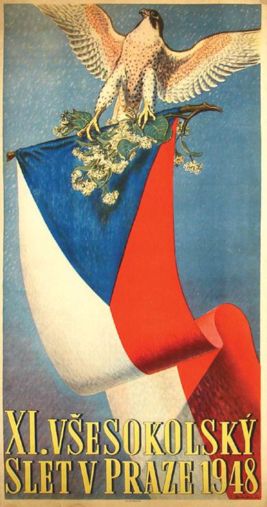 XI. všesokolský slet (1948) – plakát