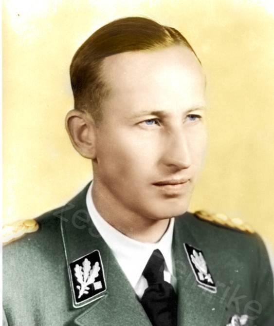 SS-Obergruppenführer Reinhard Heydrich (1904-1942), zastupující říšský protektor v Čechách a na Moravě